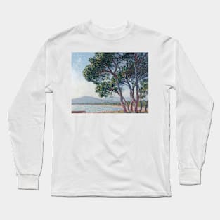 Beach of Juan-les-Pins by Claude Monet Long Sleeve T-Shirt